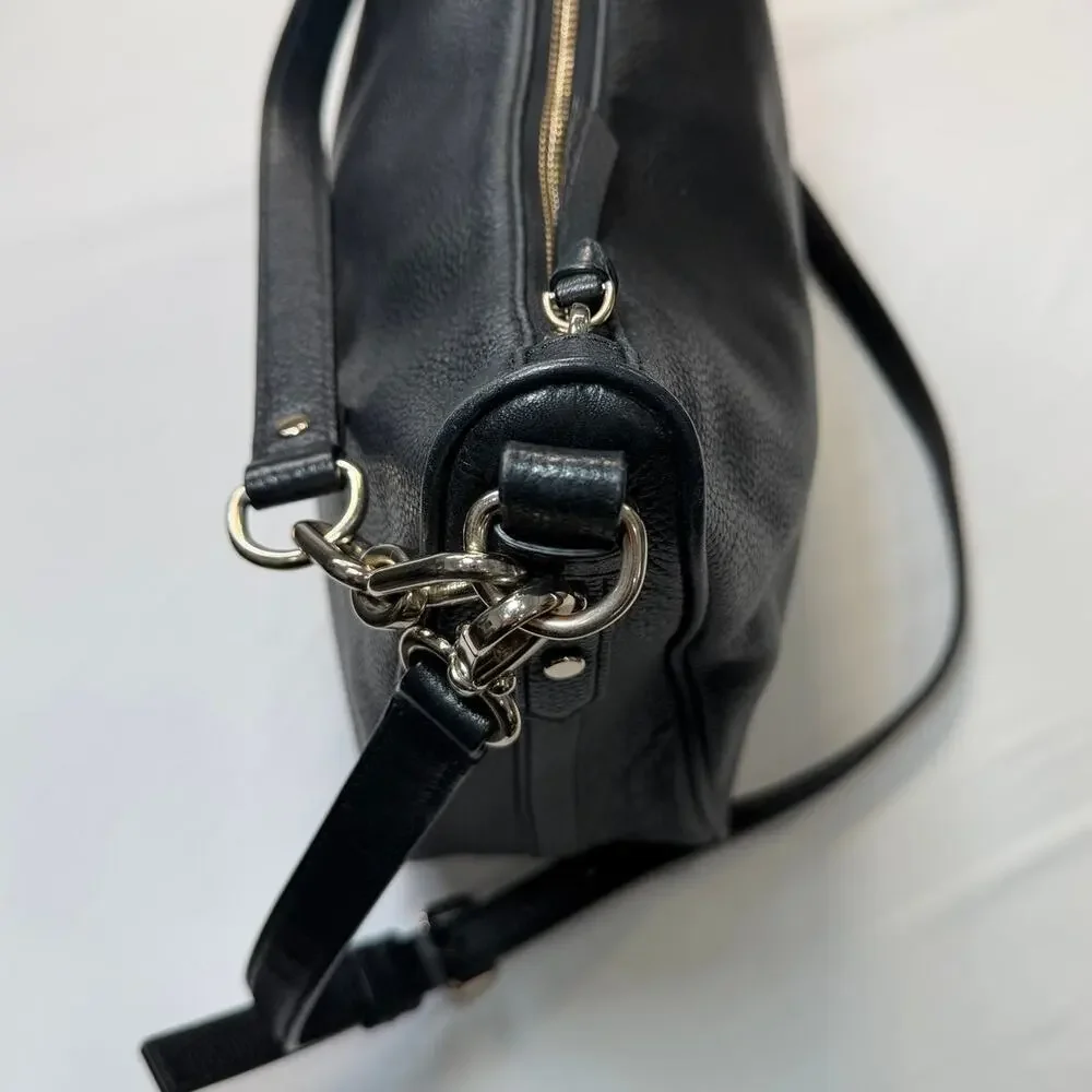 Kate Spade Black Pebbled Leather Crossbody Shoulder Bag Slouchy Everyday - Picture 13 of 16